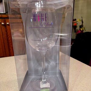Wine Glass from Things Remembered: It's Wine O'Clock NIB